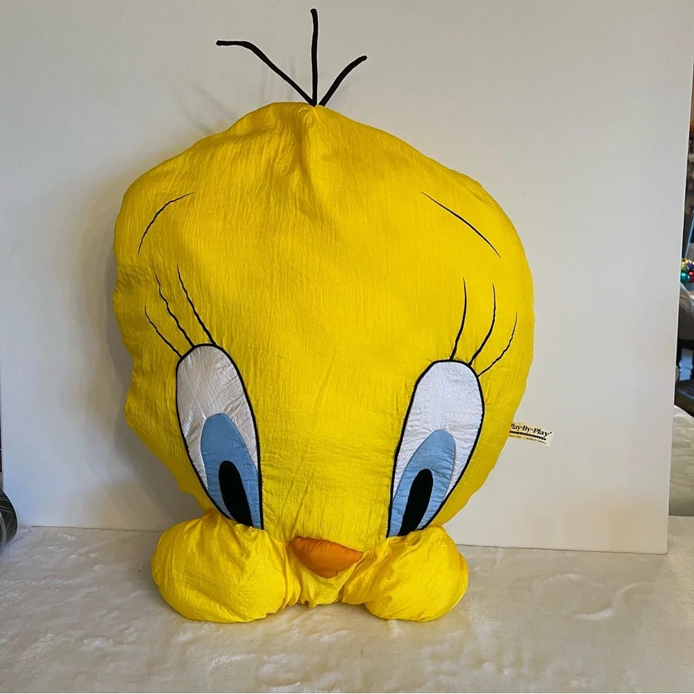 Looney Toons Tweety Bird Vintage Plush Pillow Stuffed Animal Toy 1994